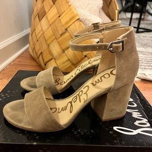 Sam Edelman Tan Suede Heels Women Size 8